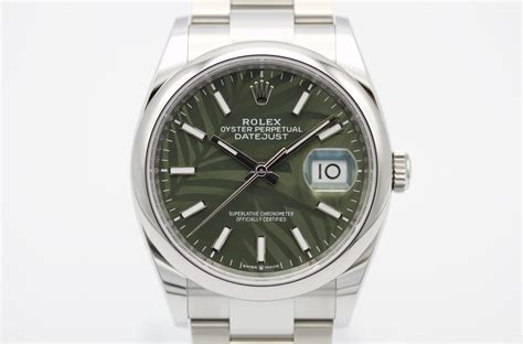 Rolex Datejust 36 Neu (2023) Diamanten grün Oyster